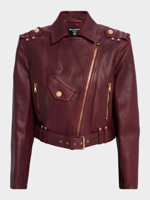 Balmain Leather Biker Jacket