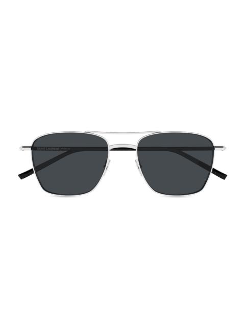 SAINT LAURENT Men's 53MM Aviator Sunglasses - Silver Black