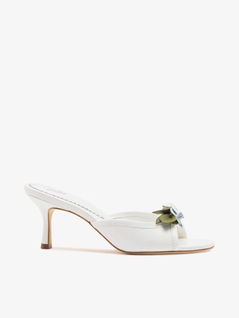 Larroudé Juliette Mule White Leather