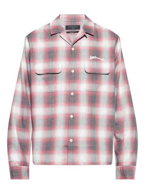 ALLSAINTS Shams plaid pocket shirt