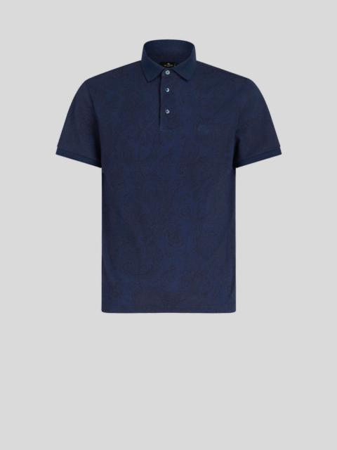 JERSEY POLO SHIRT WITH PAISLEY DESIGNS