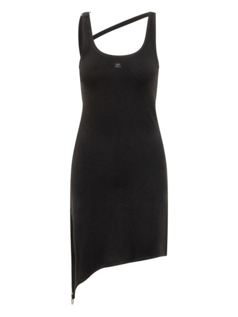 courrèges asymmetrical-strap mini dress