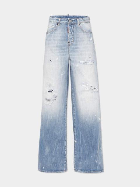 DSQUARED2 LIGHT BLEACH WASH TRAVELLER JEANS