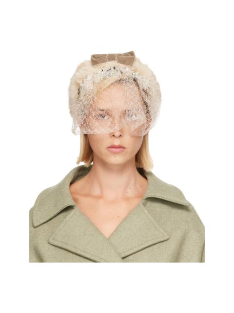 ANNA SUI Beige Veil Headband