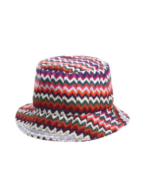 Missoni Chevron Stripe Wool Blend Knit Bucket Hat