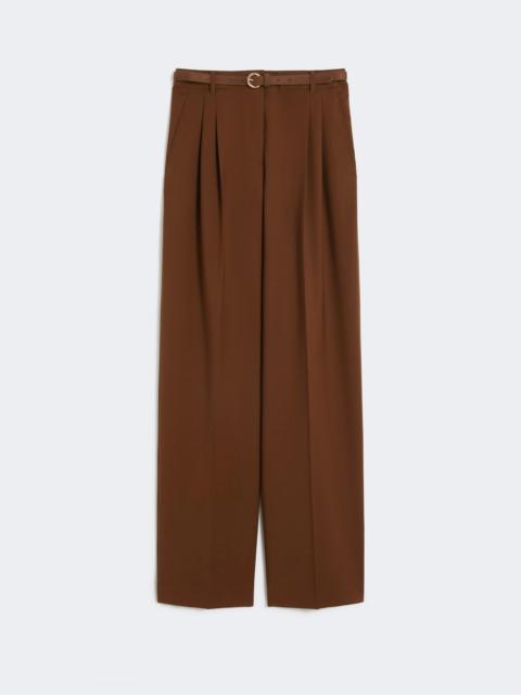 Max Mara Flowing wool trousers - CHOCOLATE