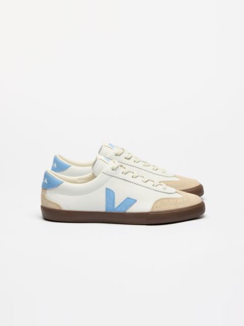 VEJA VOLLEY LEATHER WHITE AQUA BARK