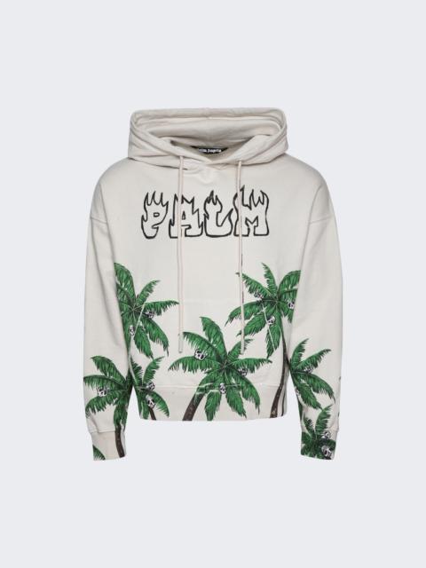 Palm Angels Palms & Skull Vintage Hoodie White