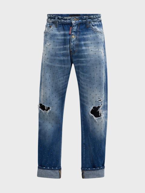 Men's Big Brother Distressed Embellished Jeans