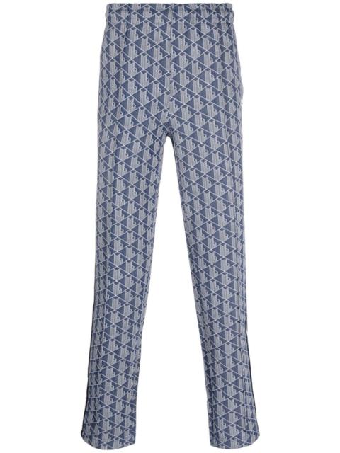 LACOSTE jacquard monogram-pattern track pants