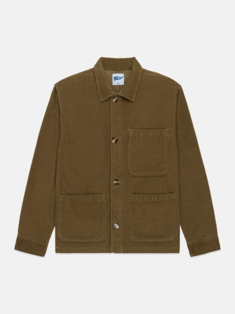 J. PRESS TAN CORDUROY CHORE COAT - TRIM FIT