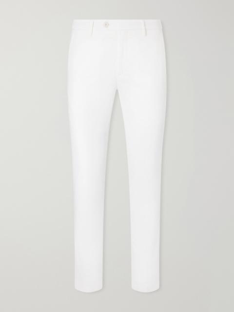 Canali Tapered Stretch Cotton-Twill Trousers
