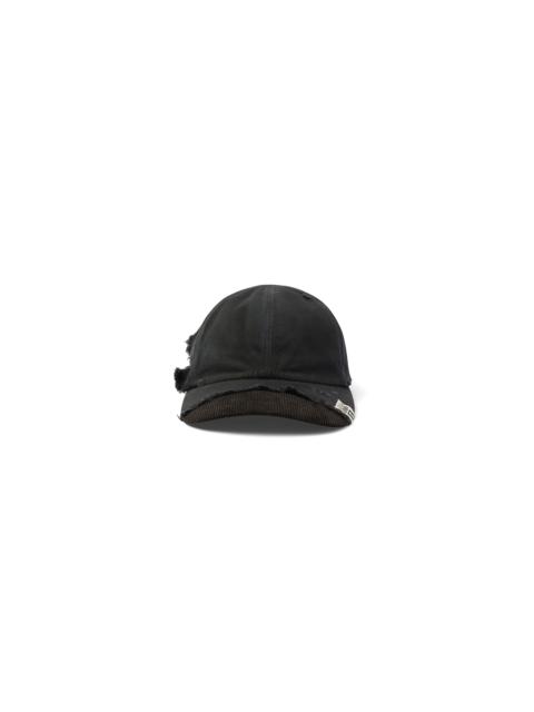 Crushed Detail Cap in Black