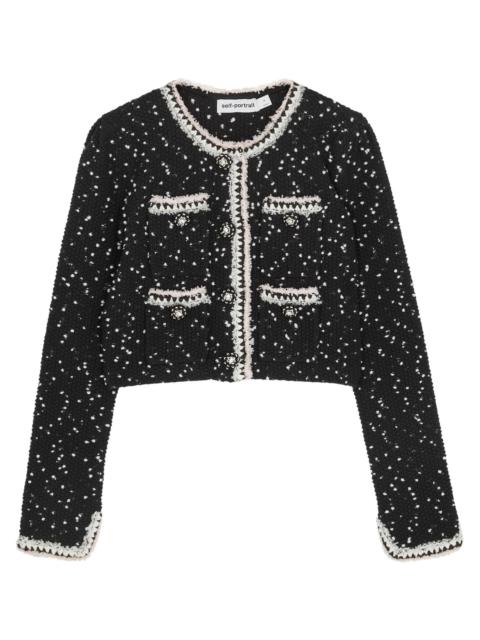 Embellished bouclé tweed jacket
