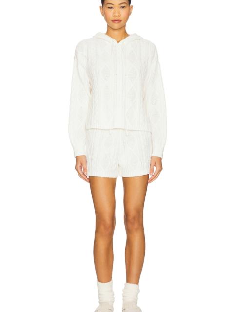 525 america Sutton Chenille Cable Hoodie & Short Set