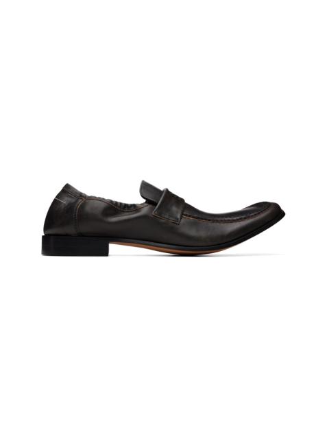 MM6 Maison Margiela Brown Swing-Toe Loafers