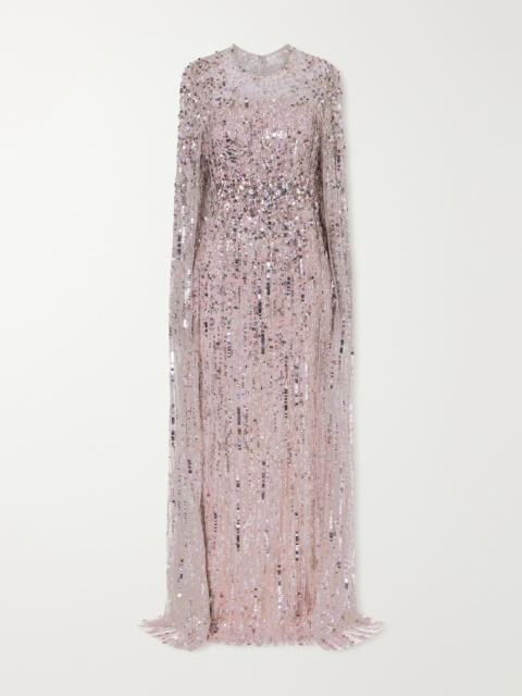 JENNY PACKHAM Ruby Sequined Tulle Gown