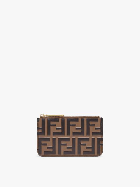 FENDI Brown leather pouch