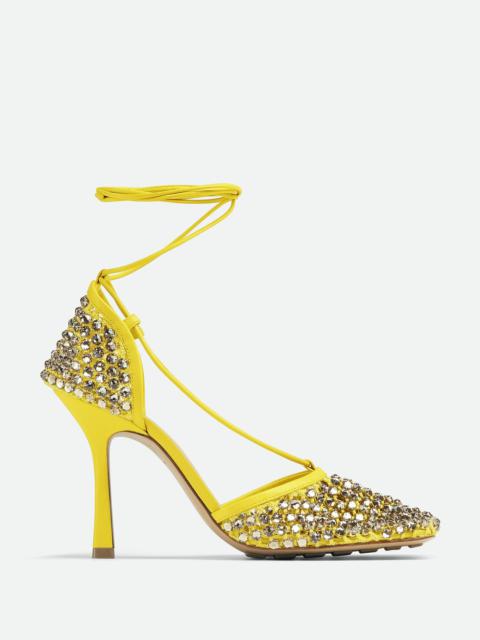 Bottega Veneta sparkle stretch lace-up sandal