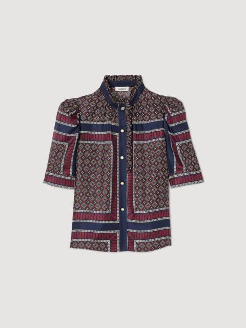 Sandro PATTERNED SILK SHIRT