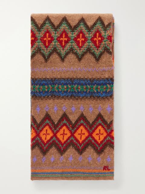 Polo Ralph Lauren Intarsia-Knit Wool-Blend Scarf Multi