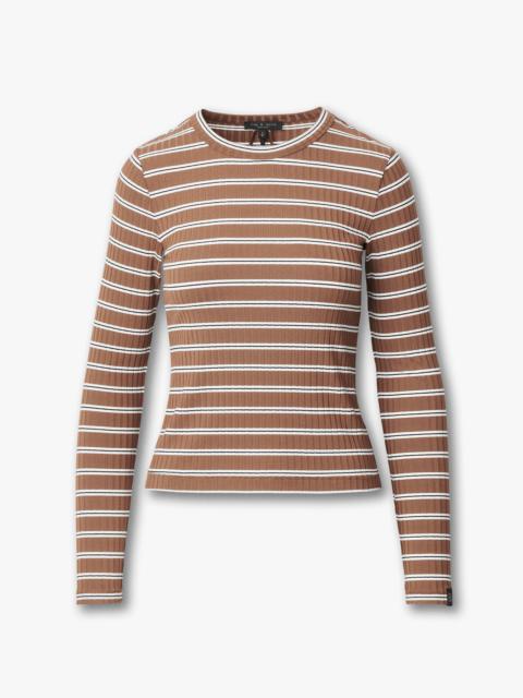 rag & bone Luca Striped Ribbed Long-Sleeve Tee