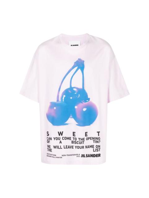 Jil Sander slogan-print cotton T-shirt