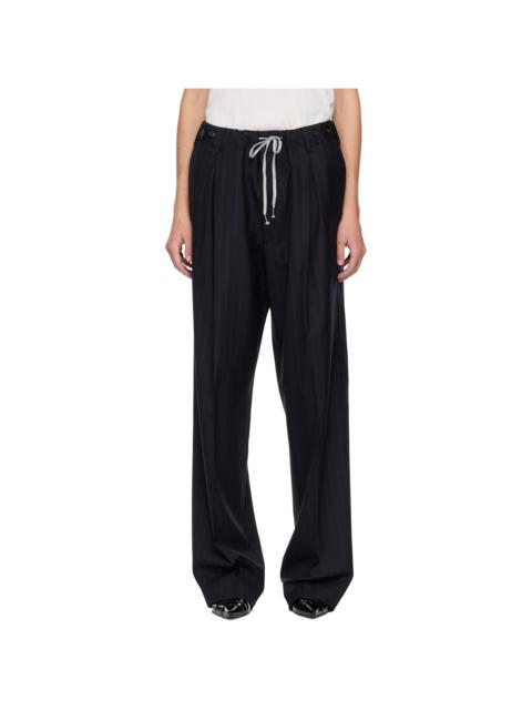 Maison Margiela Navy Striped Trousers