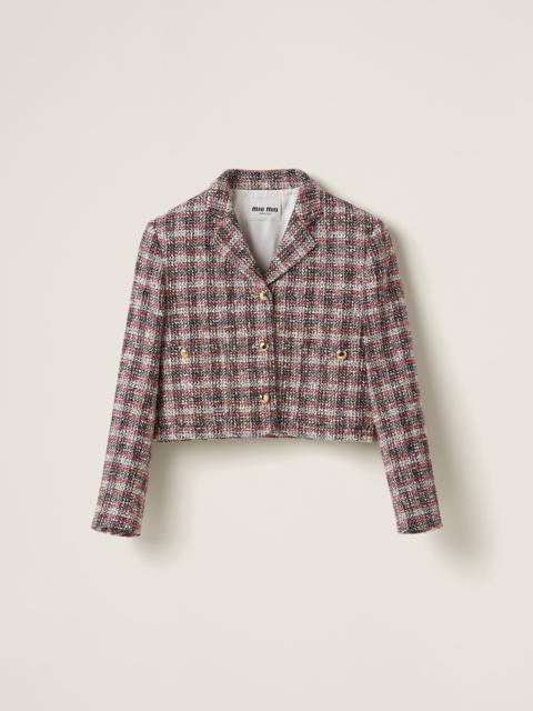 Single-breasted check jacket