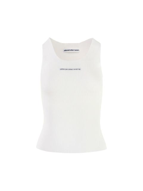 Alexander Wang Racer Tank With Jacquard Logo