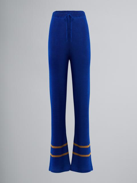 Marni STRIPED LINEN KNIT TROUSERS