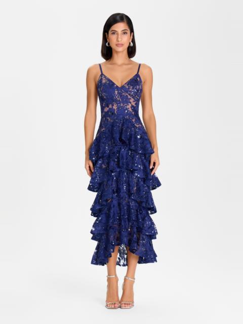 NADINE MERABI Saffron Navy Dress