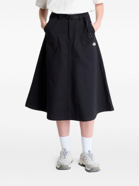 The North Face belted A-line mid skirt