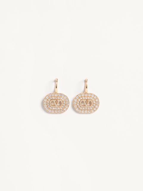 Valentino VLOGO SIGNATURE EARRINGS IN METAL WITH SWAROVSKI® CRYSTALS