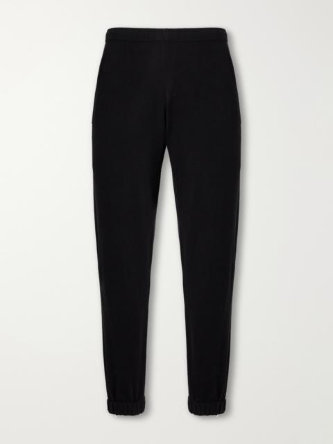 GHIAIA Tapered Ribbed Cotton Sweatpants