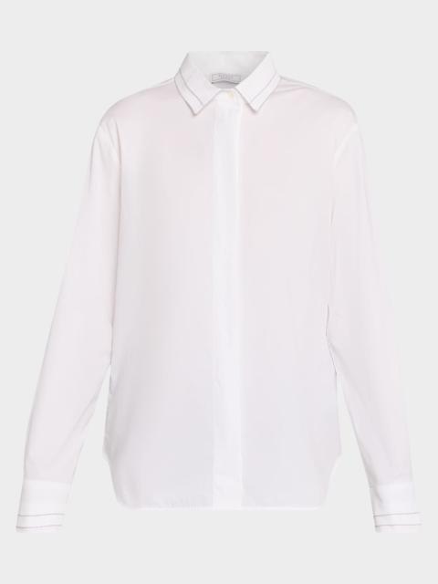 PESERICO Stretch Cotton Poplin Shirt