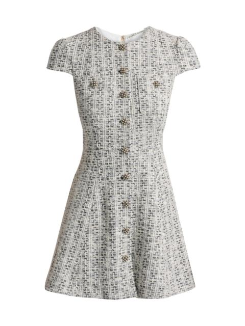 Alice + Olivia Women's Shiloh Cap-Sleeve A-Line Minidress - Black Off White