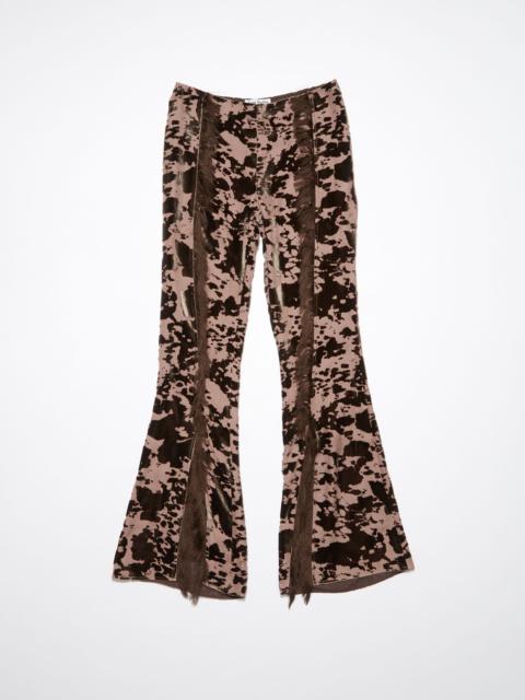 Cow print trousers - Chocolate brown