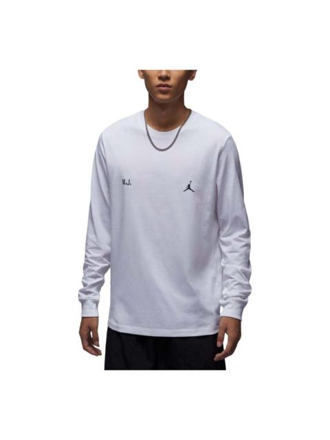 Jordan Air Jordan Flight Graphic Long Sleeve T-shirt Asia Sizing 'White' FZ1935-100