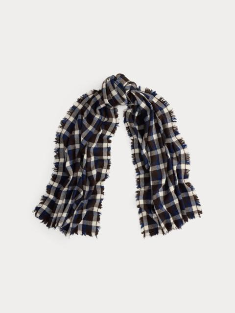 Polo Ralph Lauren Plaid Wool Wrap Scarf
