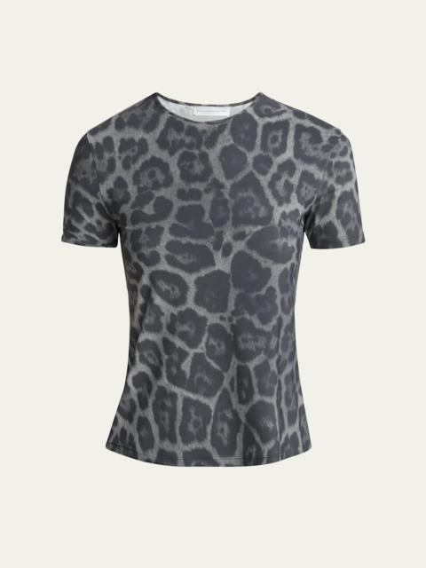Stella McCartney Leopard Print Short-Sleeve Top