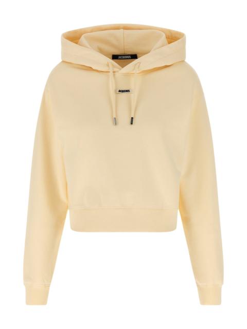 JACQUEMUS Cropped Hoodie With Metal Hardware