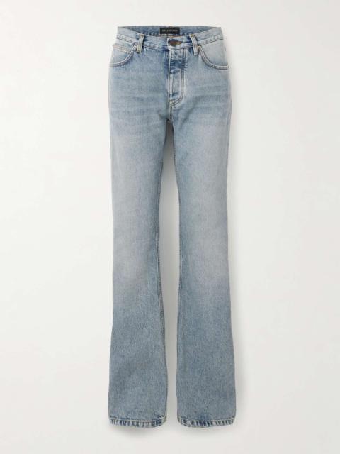 BALENCIAGA Distressed mid-rise straight-leg jeans