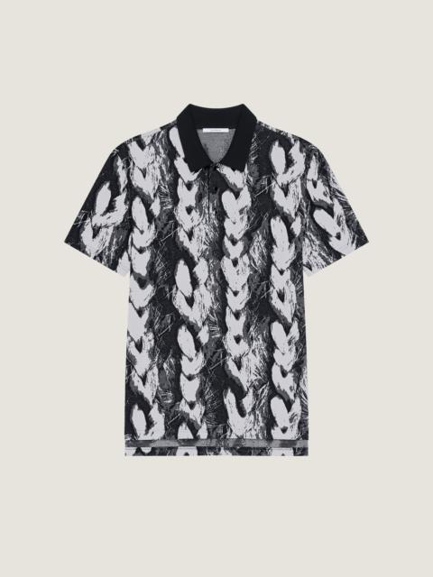Givenchy POLO IN COTTON WITH HAIR JACQUARD