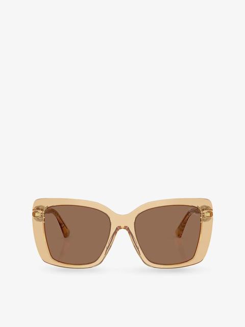 Burberry BE4456 Square-Frame Acetate Sunglasses