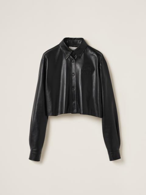 Nappa leather shirt