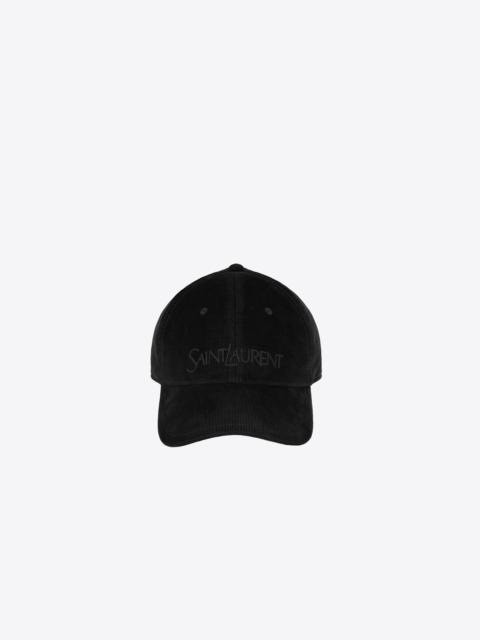 SAINT LAURENT saint laurent vintage cap in corduroy