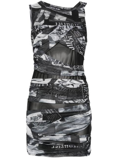 VERSACE JEANS COUTURE asymmetric draped dress