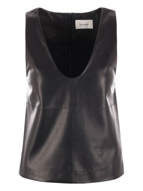 SAINT LAURENT leather top