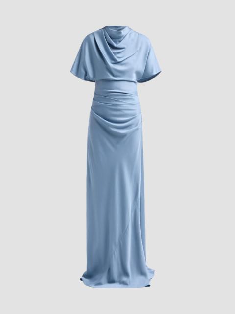 SIMKHAI Women's Annibelis Satin Draped Gown - Dusty Blue